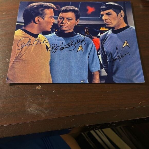 Star Trek Autographed Photo Collection Shatner Nimoy Kelley Original - Picture 1 of 2